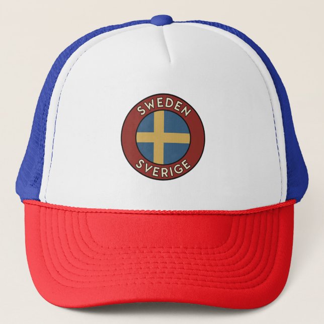Sweden Sverige Trucker Hat (Front)