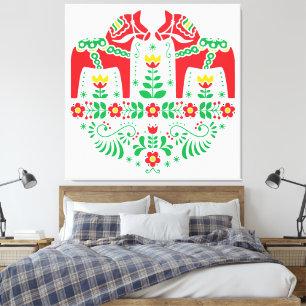 Sweden Sverige Viking Norden Scandinavia Midsommar Canvas Print