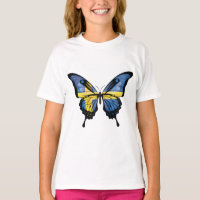Sweden Swallowtail Butterfly Flag