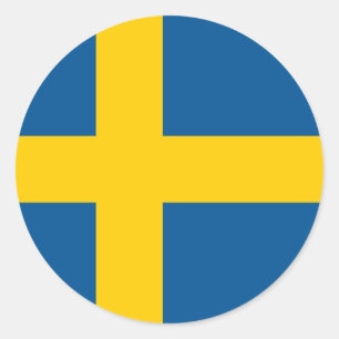 Sweden/Swede/Swedish Flag Classic Round Sticker