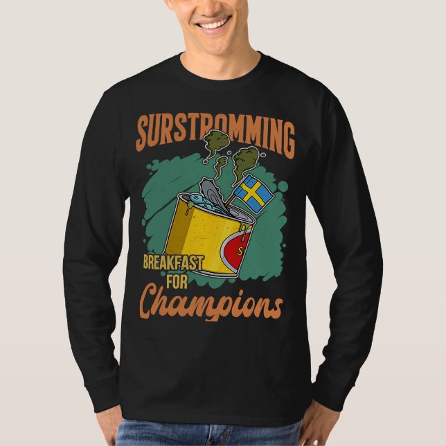 Sweden Swedish fish speciality Surstromming puke f T-Shirt (Front)