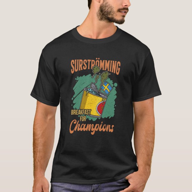 Sweden Swedish fish speciality Surstromming puke f T-Shirt (Front)