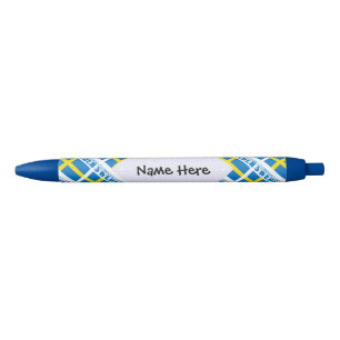 Sweden Swedish Flag Black Tiled Personalisation  Ink Pen