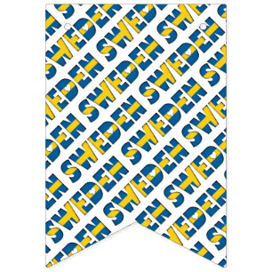 Sweden Swedish Flag Colours Typography Pattern