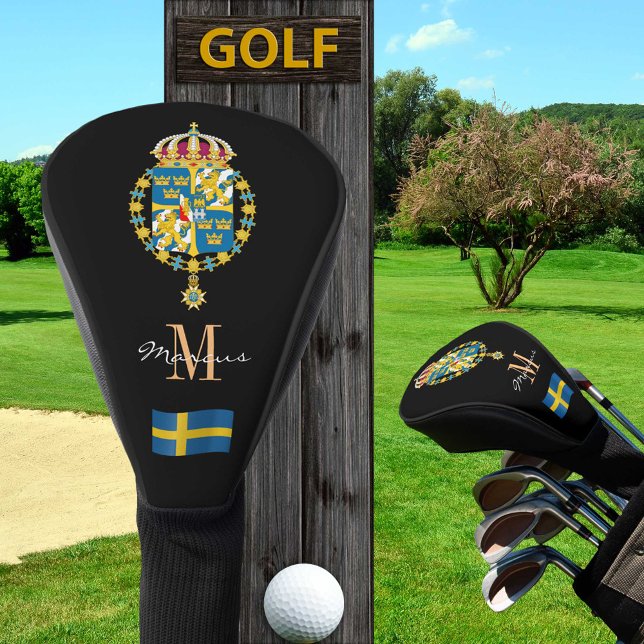 Sweden, Swedish Flag Monogrammed Golf Clubs Covers (Creator Uploaded)