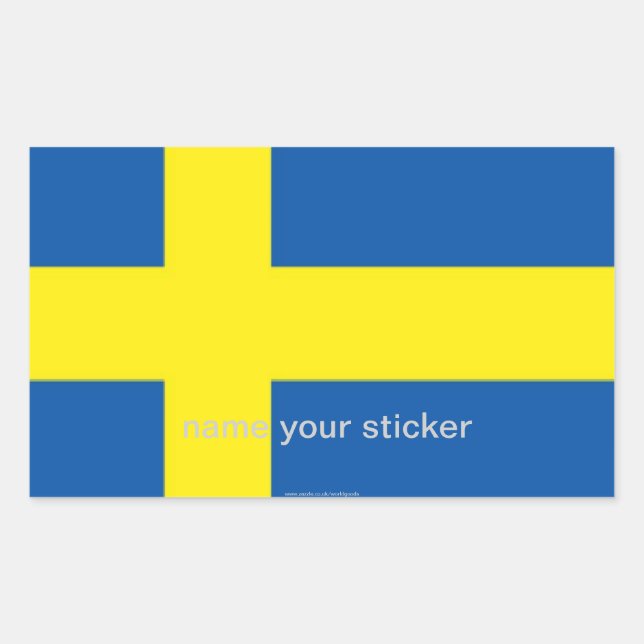 Sweden swedish flag sticker (Front)