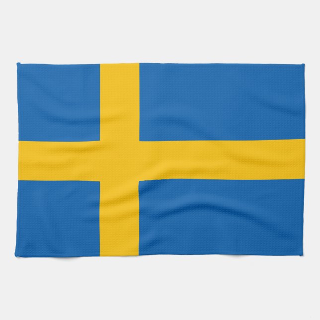 Sweden - Swedish Flag Tea Towel (Horizontal)