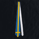 Sweden - Swedish Flag Tie<br><div class="desc">Swedish flag in blue and yellow. The Swedish national flag is a Nordic cross flag with ablue background and yellow cross. It was adopted in 1906, and has a 5:8 ratio. Note that any distortion in the preview image is caused by compression artefacts, and won't be printed. You can personalise...</div>