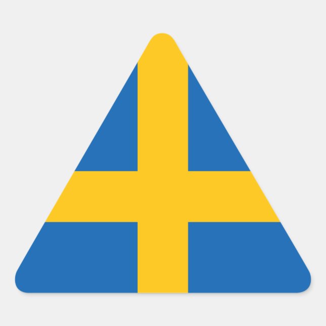 Sweden - Swedish Flag Triangle Sticker (Front)