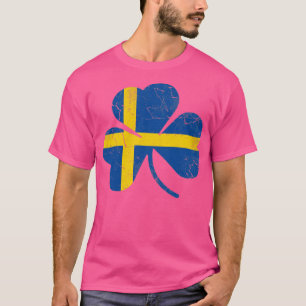 Sweden Swedish Irish Shamrock Flag St Patricks Day T-Shirt