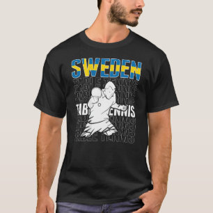 Sweden Table Tennis Support Swedish Ping Pong Te T-Shirt