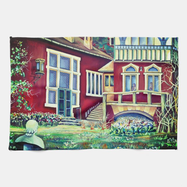 Sweden, Traditional Landscape Tea Towel (Horizontal)