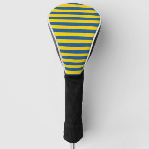 Sweden Ukraine flag stripes lines pattern blue yel Golf Head Cover