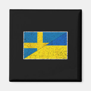 Sweden Ukraine Flag Swedish Ukrainian Nationality  Magnet