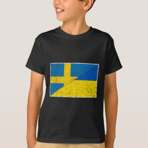 Sweden Ukraine Flag Swedish Ukrainian Nationality T-Shirt
