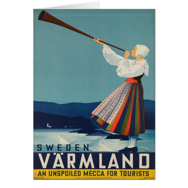 Sweden Varmland Vintage Travel Poster (Front)