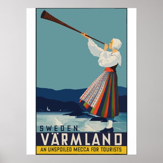 Sweden - Vintage Travel Poster (Front)