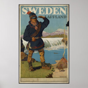 Sweden Vintage Travel Poster Ad Retro Prints