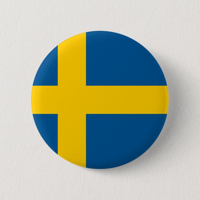Sweden's Flag 6 Cm Round Badge (Front)