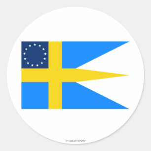 Swedish-American Flag Classic Round Sticker