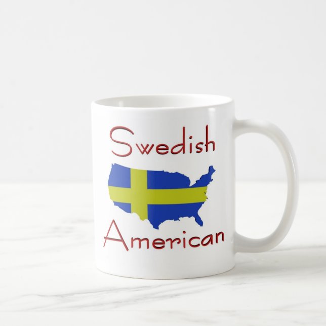 Swedish American (USA Map) Mug (Right)