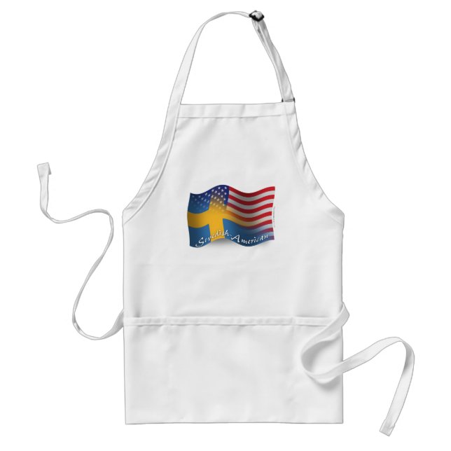 Swedish-American Waving Flag Standard Apron (Front)