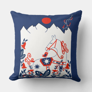 Swedish And Finish Folk Art Gifts Cushion