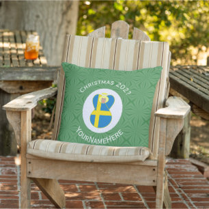 Swedish Angel Christmas Flag Personalised Cushion