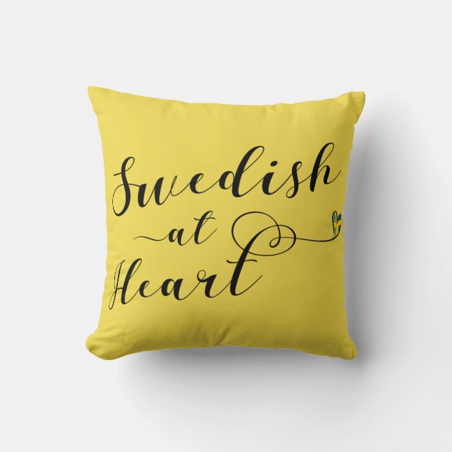 Swedish At Heart Throw Cushion (Front)