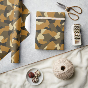 Swedish Camo Advanced Brown Wrapping Paper
