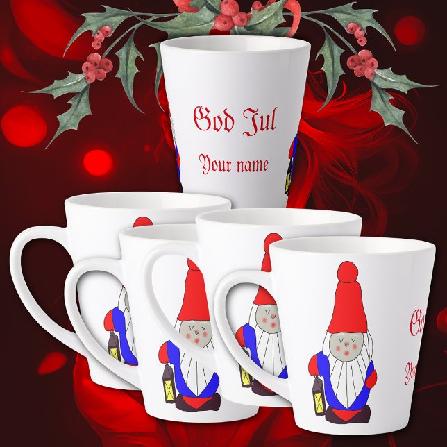 Swedish Christmas Gnome Latte Mug (Creator Uploaded)
