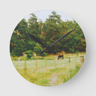 Swedish Countryside Round Clock