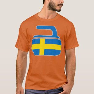 Swedish Curling Sweden Flag Curl Stone Classic T-Shirt
