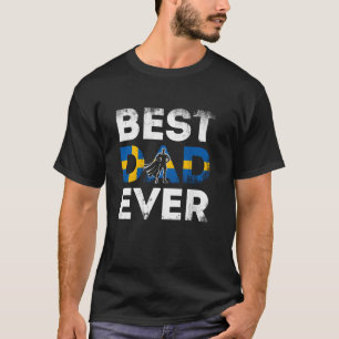 Swedish Dad Sweden Father Superhero Hero T-Shirt