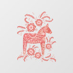 Swedish Dala Horse<br><div class="desc">A pretty Swedish Dala Horse design in red and white. Perfect for the Holidays.  Original art by Nic Squirrell.</div>