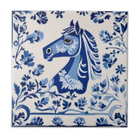 Swedish Dala horse Blue and White