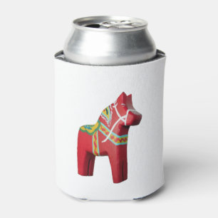 Swedish Dala Horse Can Cooler