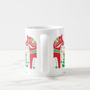Swedish Dala Horse floral folk pattern Coffee Mug