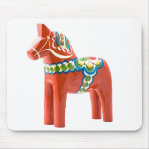 Swedish Dala horse Mouse Pad