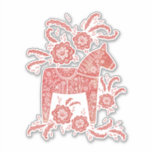 Swedish Dala Horse Red and White<br><div class="desc">A traditional Swedish Dala Horse design.</div>