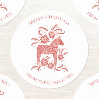 Swedish Dala Horse Red Christmas