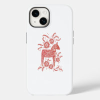 Swedish Dala Horse Red & White