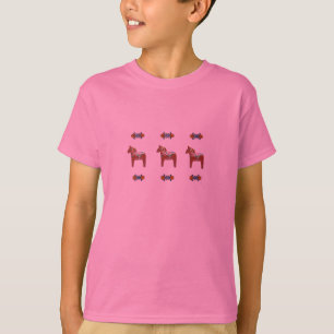 Swedish Dala Horse Scandinavian Design T-Shirt