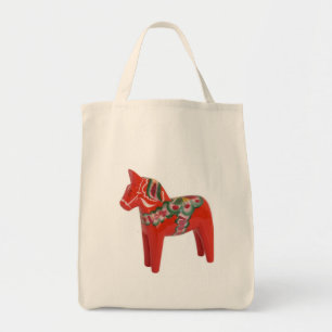 Swedish Dala Horse Scandinavian Tote Bag