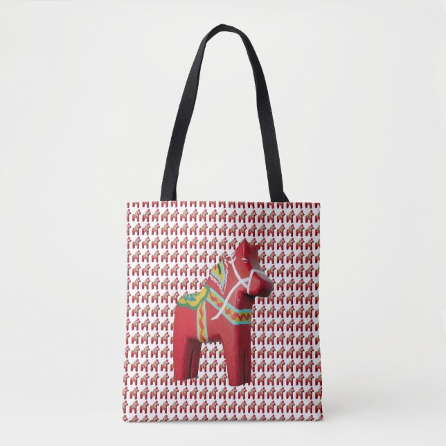 Swedish Dala Horse Tote Bag (Front)