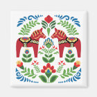 Swedish Dala Horses Red