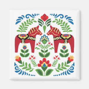 Swedish Dala Horses Red Magnet