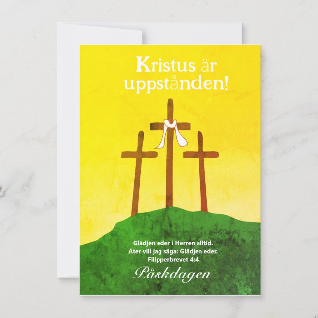 Swedish Easter Religious Christian Holiday Card (Front)