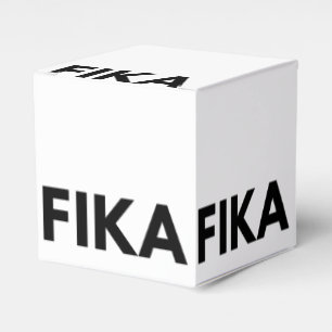 Swedish FIKA Bold Black and White Favour Box