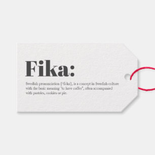 Swedish FIKA definition Gift Tags